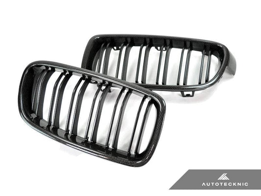 Kies-Motorsports AutoTecknic USA AutoTecknic Dual-Slats Carbon Front Grille Set - F30 3-Series Sedan | F31 3-Series Wagon
