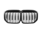 Kies-Motorsports AutoTecknic USA AutoTecknic Dual-Slats Dry Carbon Front Grille - BMW G07 X7 Pre-LCI G07 X7 Pre-LCI (Pre-Updated Headlights) / Gloss Carbon Surrounds + Gloss Black Dual Center Slats