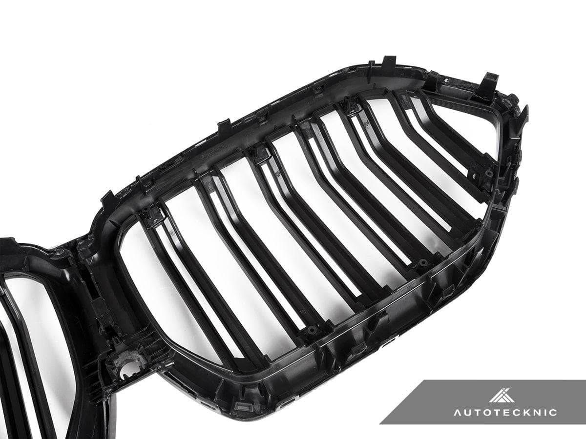 Kies-Motorsports AutoTecknic USA AutoTecknic Dual-Slats Dry Carbon Front Grille - G06 X6 Pre-LCI Dry Carbon Surround & Gloss Black Center-Slats