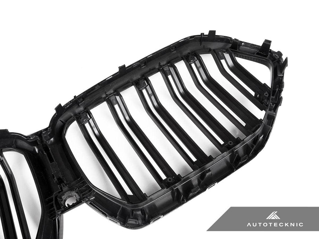 Kies-Motorsports AutoTecknic USA AutoTecknic Dual-Slats Dry Carbon Front Grille - G06 X6 Pre-LCI Dry Carbon Surround & Gloss Black Center-Slats