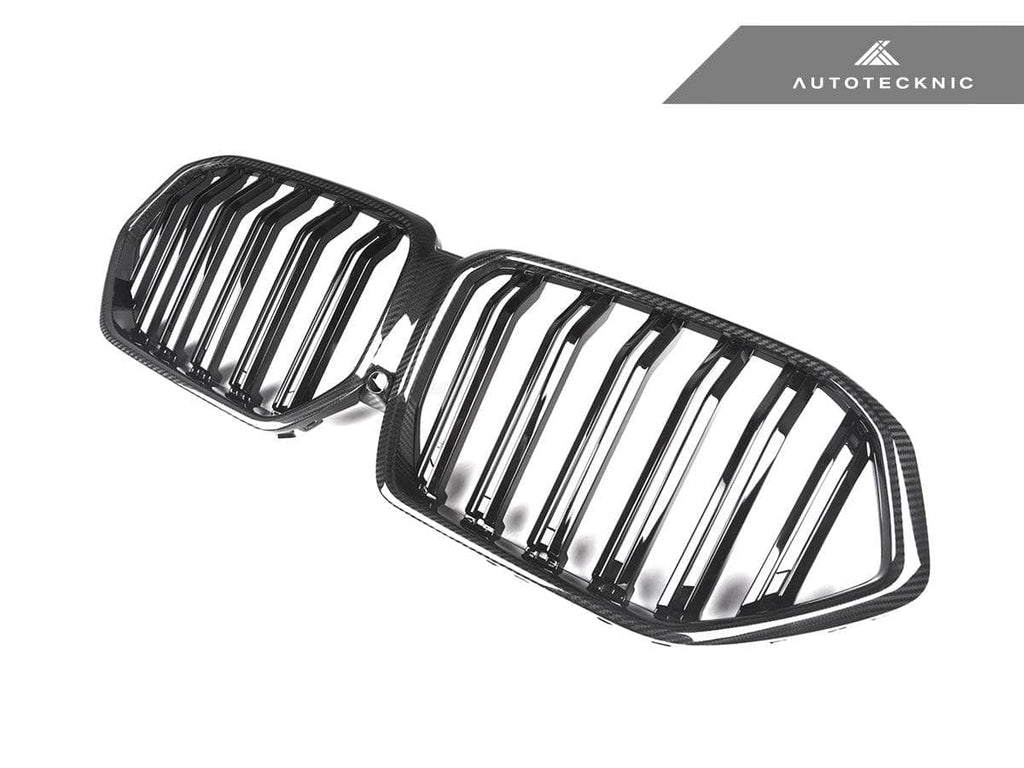 Kies-Motorsports AutoTecknic USA AutoTecknic Dual-Slats Dry Carbon Front Grille - G06 X6 Pre-LCI Dry Carbon Surround & Gloss Black Center-Slats