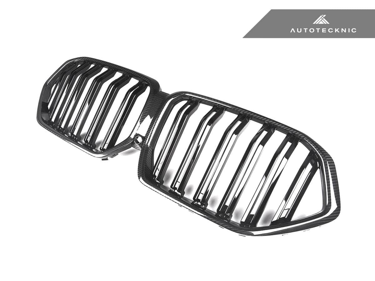 Kies-Motorsports AutoTecknic USA AutoTecknic Dual-Slats Dry Carbon Front Grille - G06 X6 Pre-LCI Dry Carbon Surround & Gloss Black Center-Slats