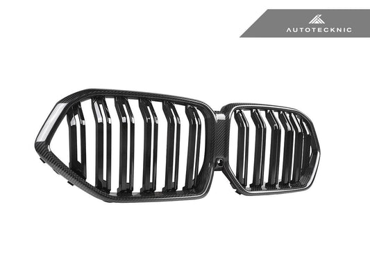 Kies-Motorsports AutoTecknic USA AutoTecknic Dual-Slats Dry Carbon Front Grille - G06 X6 Pre-LCI Dry Carbon Surround & Gloss Black Center-Slats