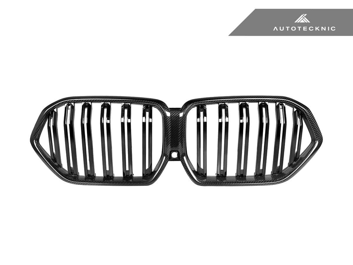Kies-Motorsports AutoTecknic USA AutoTecknic Dual-Slats Dry Carbon Front Grille - G06 X6 Pre-LCI Dry Carbon Surround & Gloss Black Center-Slats