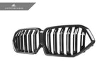 Kies-Motorsports AutoTecknic USA AutoTecknic Dual-Slats Dry Carbon Front Grille - G06 X6 Pre-LCI Dry Carbon Surround & Gloss Black Center-Slats