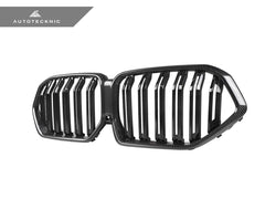 Kies-Motorsports AutoTecknic USA AutoTecknic Dual-Slats Dry Carbon Front Grille - G06 X6 Pre-LCI Dry Carbon Surround & Gloss Black Center-Slats