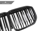 Kies-Motorsports AutoTecknic USA AutoTecknic Dual-Slats Dry Carbon Front Grille - G07 X7 Pre-LCI G07 X7 Pre-LCI (Pre-Updated Headlights) / Gloss Carbon Surrounds + Gloss Black Dual Center Slats