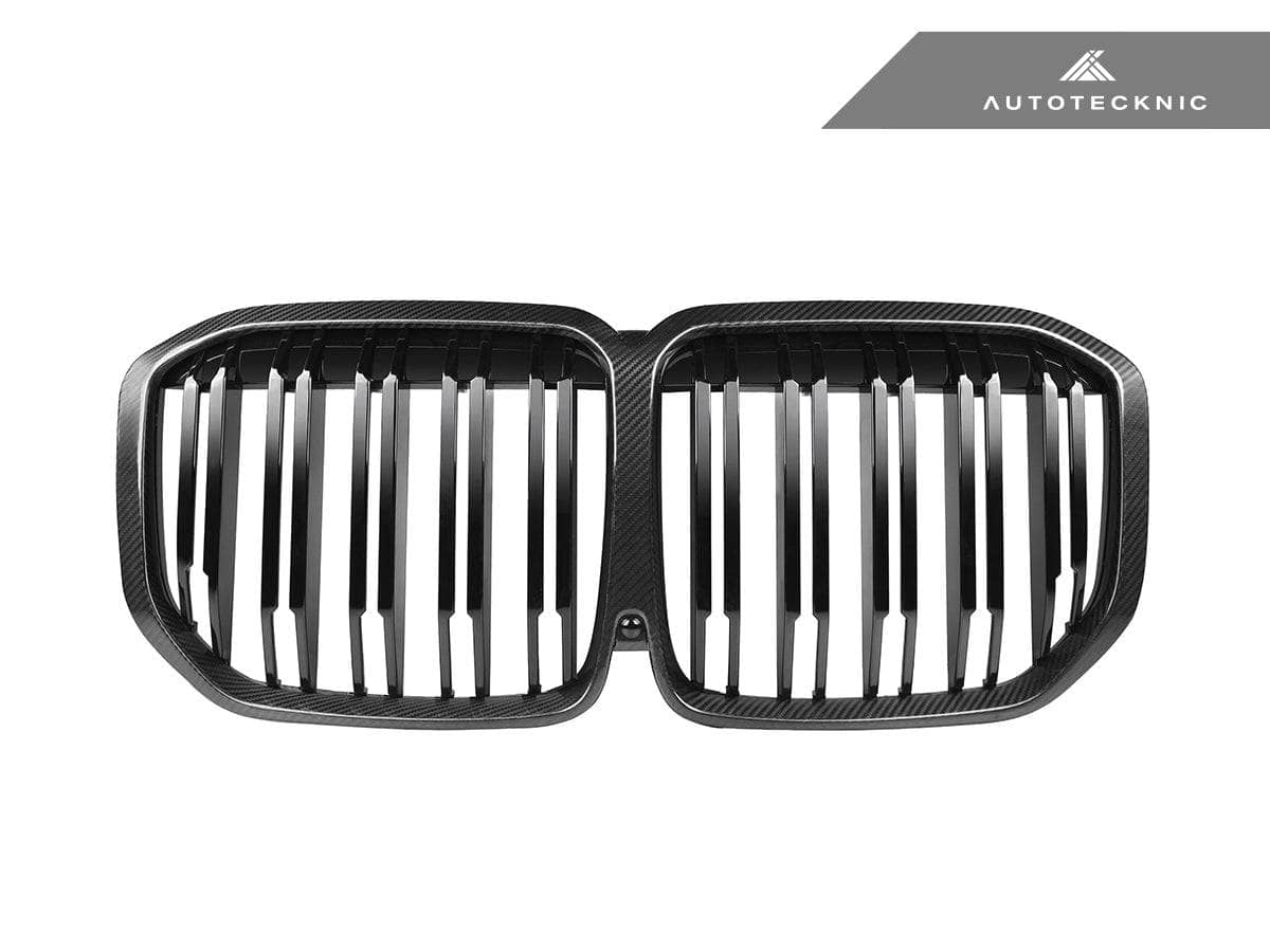 Kies-Motorsports AutoTecknic USA AutoTecknic Dual-Slats Dry Carbon Front Grille - G07 X7 Pre-LCI G07 X7 Pre-LCI (Pre-Updated Headlights) / Gloss Carbon Surrounds + Gloss Black Dual Center Slats Main image