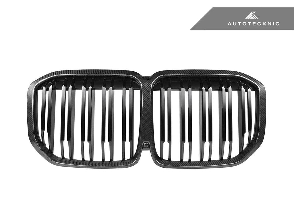 Kies-Motorsports AutoTecknic USA AutoTecknic Dual-Slats Dry Carbon Front Grille - G07 X7 Pre-LCI G07 X7 Pre-LCI (Pre-Updated Headlights) / Gloss Carbon Surrounds + Gloss Black Dual Center Slats