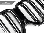 Kies-Motorsports AutoTecknic USA AutoTecknic Dual-Slats Gloss Black Front Grille - G06 X6 LCI G06 X6 LCI 2024-Up / Gloss Black