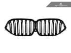 Kies-Motorsports AutoTecknic USA AutoTecknic Dual-Slats Gloss Black Front Grille - G06 X6 LCI G06 X6 LCI 2024-Up / Gloss Black