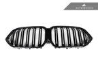 Kies-Motorsports AutoTecknic USA AutoTecknic Dual-Slats Gloss Black Front Grille - G06 X6 LCI G06 X6 LCI 2024-Up / Gloss Black