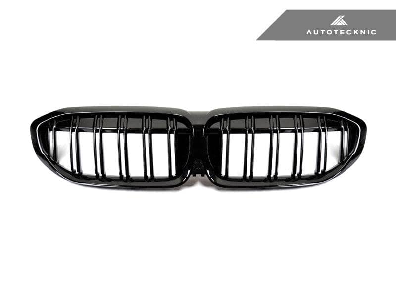 Kies-Motorsports AutoTecknic USA AutoTecknic Dual-Slats Gloss Black Front Grille - G20 3-Series Pre-LCI Main image