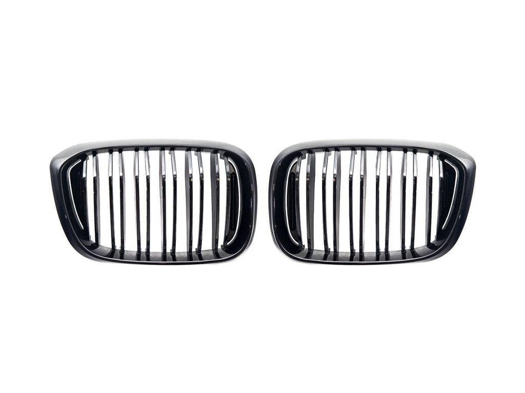 Kies-Motorsports AutoTecknic USA AutoTecknic Dual-Slats Gloss Black Front Grille Set - BMW G01 X3 | G02 X4 Pre-LCI