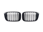 Kies-Motorsports AutoTecknic USA AutoTecknic Dual-Slats Gloss Black Front Grille Set - BMW G01 X3 | G02 X4 Pre-LCI