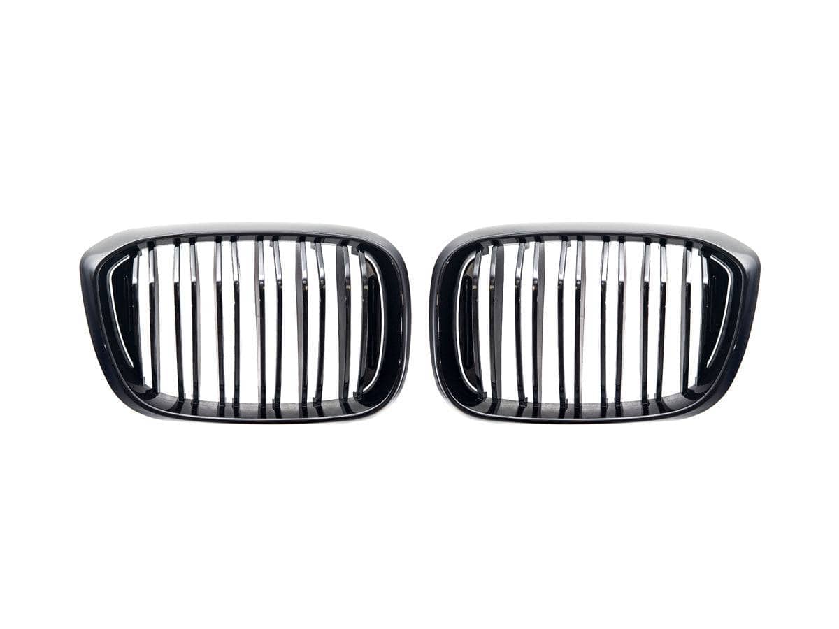Kies-Motorsports AutoTecknic USA AutoTecknic Dual-Slats Gloss Black Front Grille Set - BMW G01 X3 | G02 X4 Pre-LCI