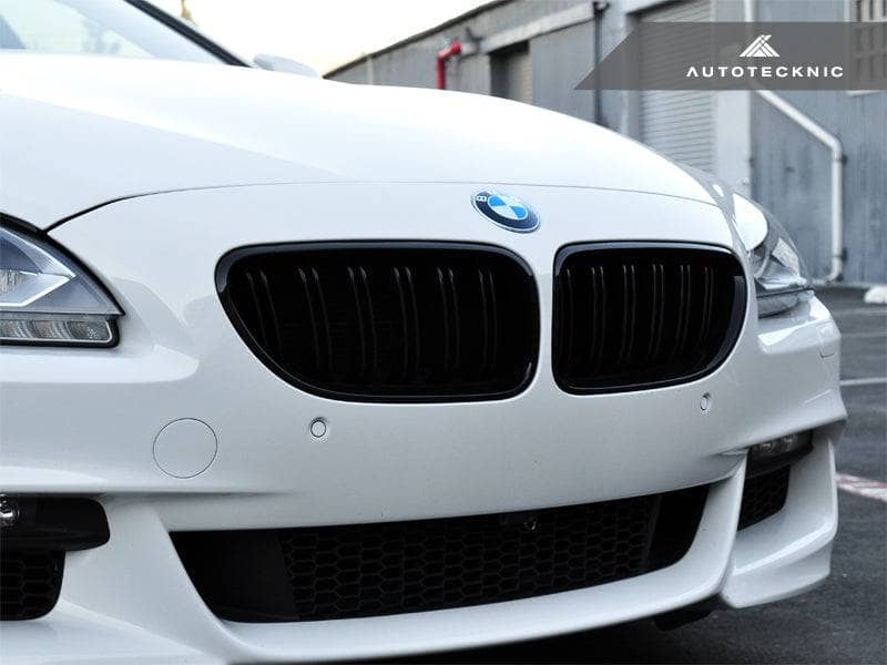AutoTecknic Dual-Slats Gloss Black Front Grille Set - BMW F06 Gran Coupe | F12 Coupe | F13 Cabrio | 6-Series & M6 Secondary image
