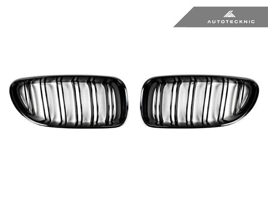 Kies-Motorsports AutoTecknic USA AutoTecknic Dual-Slats Gloss Black Front Grille Set - F06 Gran Coupe / F12 Coupe / F13 Cabrio | 6 Series & M6