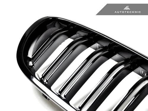 Kies-Motorsports AutoTecknic USA AutoTecknic Dual-Slats Gloss Black Front Grille Set - F10 5-Series | M5