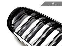 Kies-Motorsports AutoTecknic USA AutoTecknic Dual-Slats Gloss Black Front Grille Set - F10 5-Series | M5