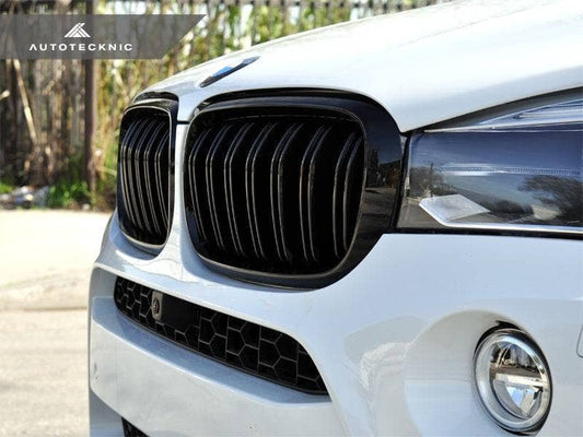 Kies-Motorsports AutoTecknic USA AutoTecknic Dual-Slats Gloss Black Front Grille Set - F15 X5 | F85 X5M & F16 X6 | F86 X6M