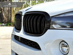 Kies-Motorsports AutoTecknic USA AutoTecknic Dual-Slats Gloss Black Front Grille Set - F15 X5 | F85 X5M & F16 X6 | F86 X6M