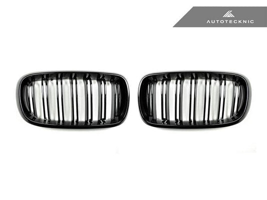 Kies-Motorsports AutoTecknic USA AutoTecknic Dual-Slats Gloss Black Front Grille Set - F15 X5 | F85 X5M & F16 X6 | F86 X6M