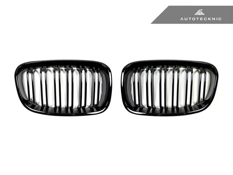 Kies-Motorsports AutoTecknic USA AutoTecknic Dual-Slats Gloss Black Front Grille Set - F20 1-Series