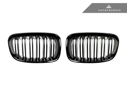 Kies-Motorsports AutoTecknic USA AutoTecknic Dual-Slats Gloss Black Front Grille Set - F20 1-Series