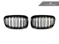 Kies-Motorsports AutoTecknic USA AutoTecknic Dual-Slats Gloss Black Front Grille Set - F20 1-Series