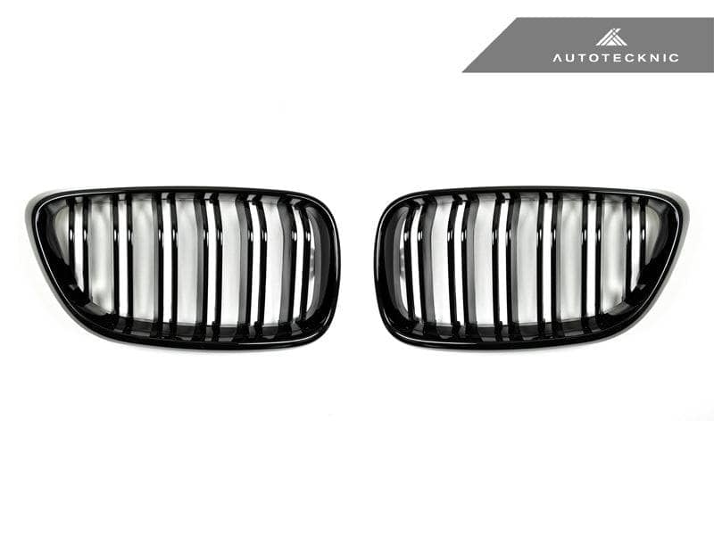 Kies-Motorsports AutoTecknic USA AutoTecknic Dual-Slats Gloss Black Front Grille Set - F22 2-Series | F87 M2