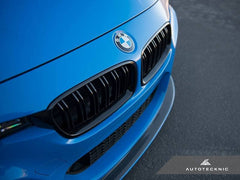 Kies-Motorsports AutoTecknic USA AutoTecknic Dual-Slats Gloss Black Front Grille Set - F30 3-Series