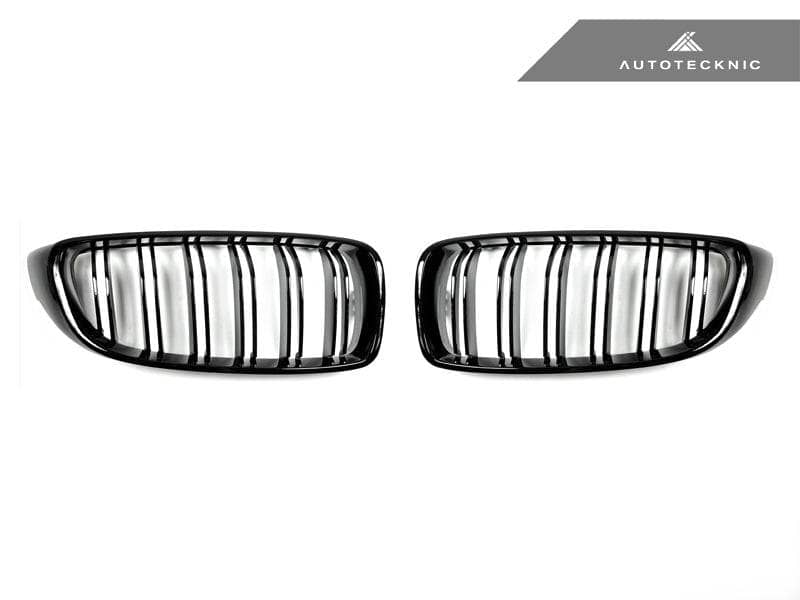 Kies-Motorsports AutoTecknic USA AutoTecknic Dual-Slats Gloss Black Front Grille Set - F32/ F36 4-Series | F80 M3 | F82 M4 Main image