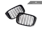 Kies-Motorsports AutoTecknic USA AutoTecknic Dual-Slats Gloss Black Front Grille Set - G01 X3 | G02 X4 Pre-LCI