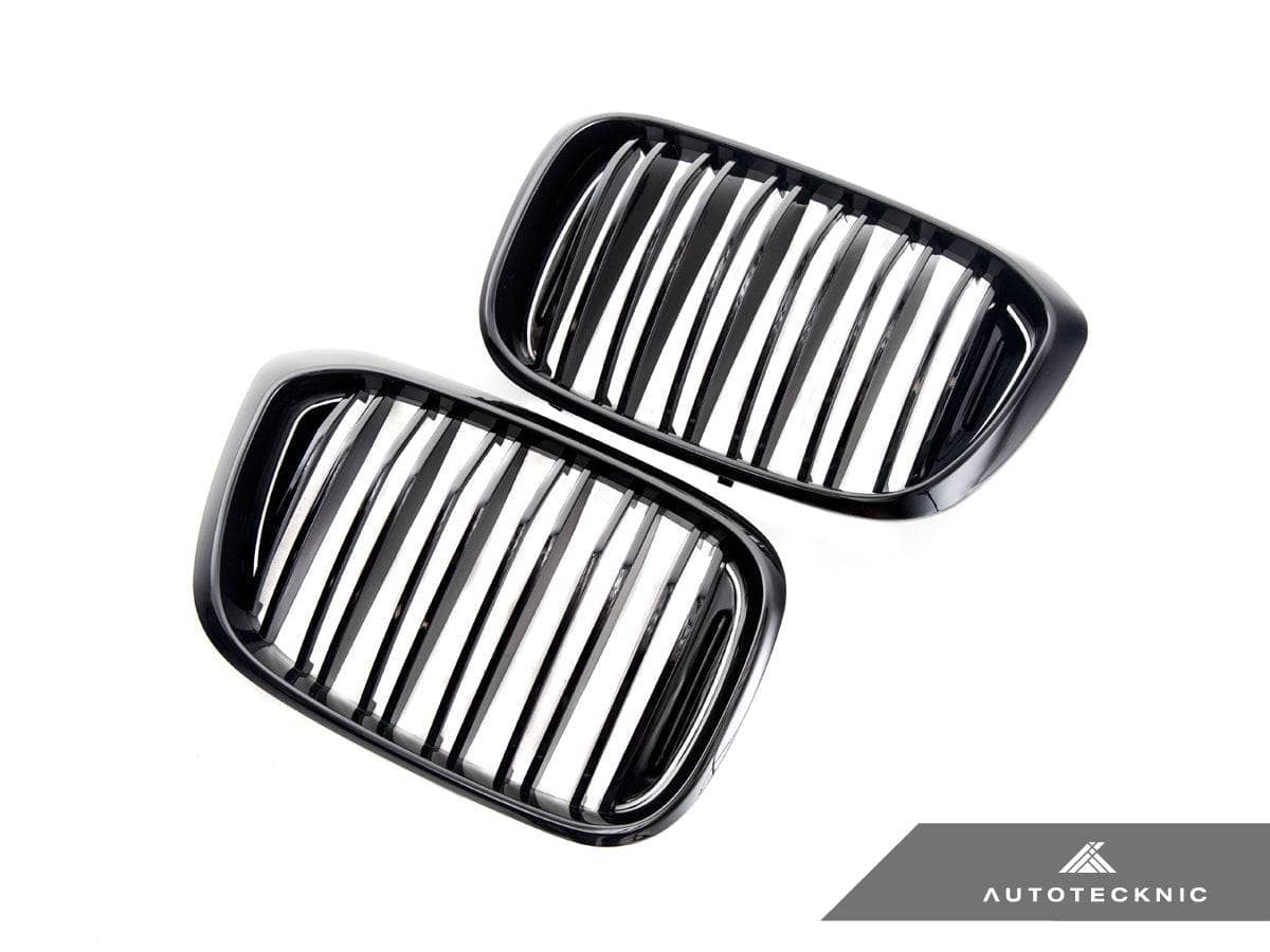 Kies-Motorsports AutoTecknic USA AutoTecknic Dual-Slats Gloss Black Front Grille Set - G01 X3 | G02 X4 Pre-LCI