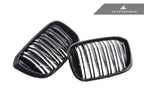 Kies-Motorsports AutoTecknic USA AutoTecknic Dual-Slats Gloss Black Front Grille Set - G01 X3 | G02 X4 Pre-LCI