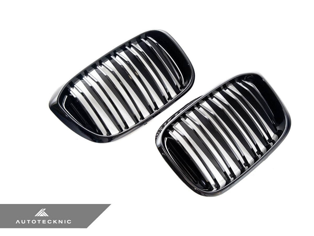 Kies-Motorsports AutoTecknic USA AutoTecknic Dual-Slats Gloss Black Front Grille Set - G01 X3 | G02 X4 Pre-LCI