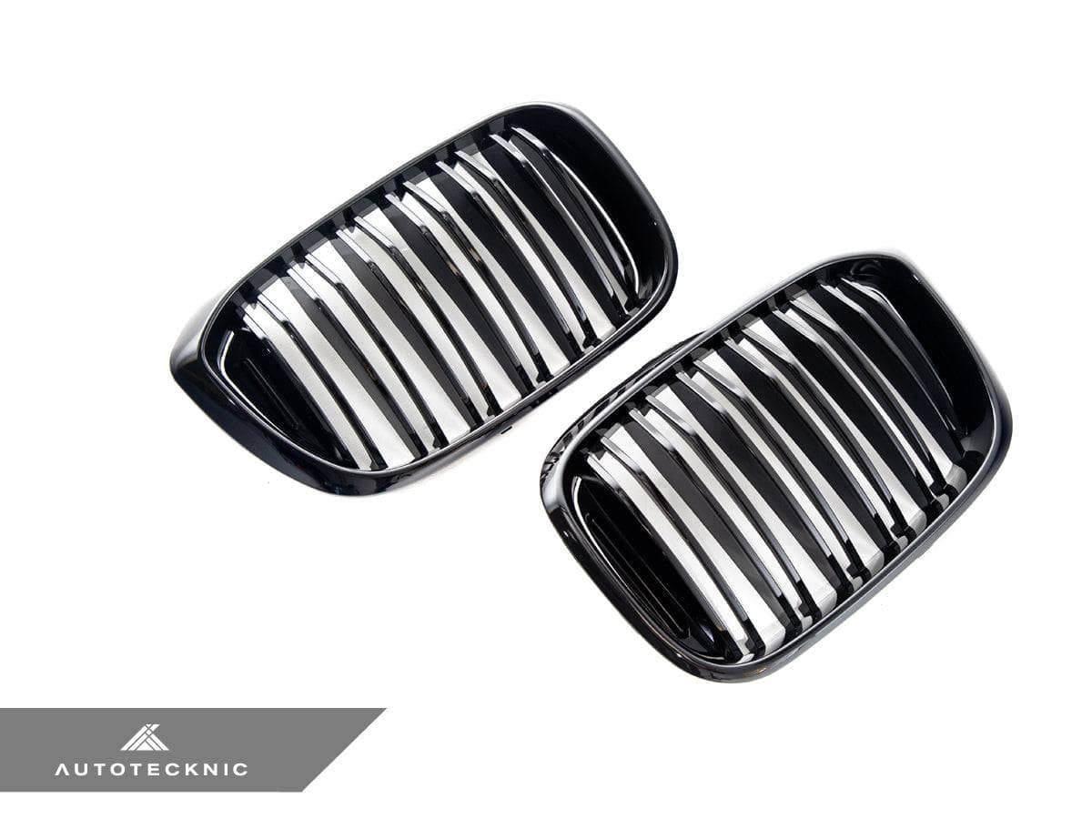 Kies-Motorsports AutoTecknic USA AutoTecknic Dual-Slats Gloss Black Front Grille Set - G01 X3 | G02 X4 Pre-LCI