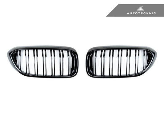 Kies-Motorsports AutoTecknic USA AutoTecknic Dual-Slats Gloss Black Front Grille Set - G30 5-Series Pre-LCI