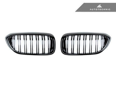 Kies-Motorsports AutoTecknic USA AutoTecknic Dual-Slats Gloss Black Front Grille Set - G30 5-Series Pre-LCI