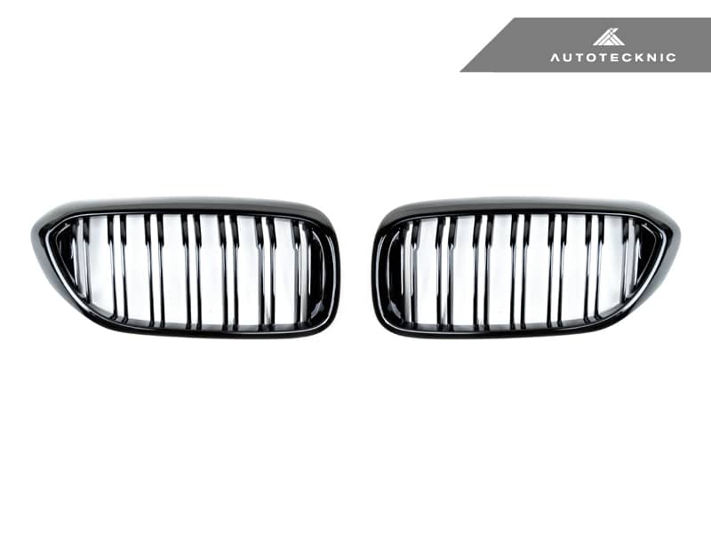 Kies-Motorsports AutoTecknic USA AutoTecknic Dual-Slats Gloss Black Front Grille Set - G30 5-Series Pre-LCI