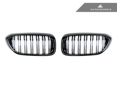 Kies-Motorsports AutoTecknic USA AutoTecknic Dual-Slats Gloss Black Front Grille Set - G30 5-Series Pre-LCI