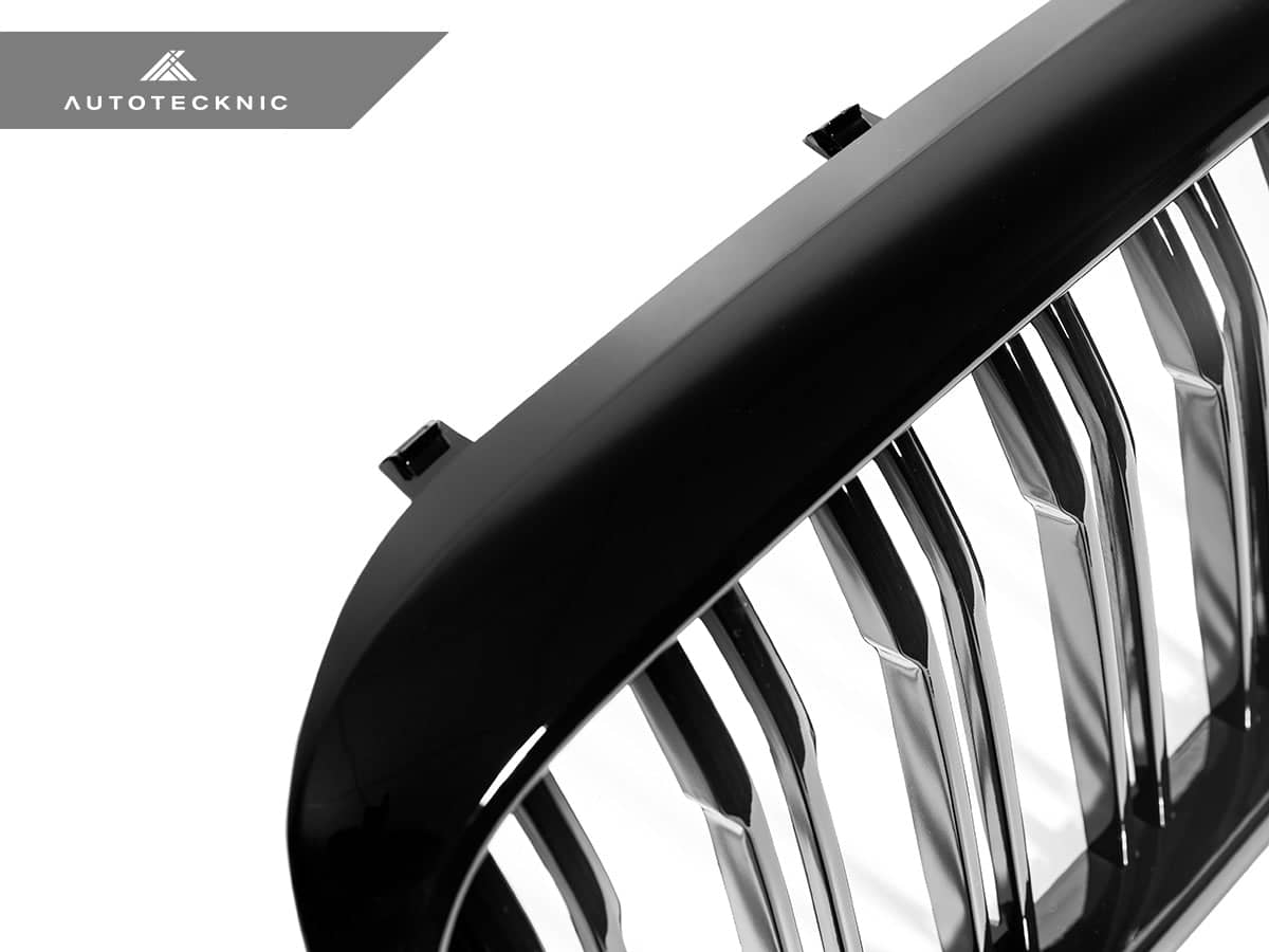 Kies-Motorsports AutoTecknic USA AutoTecknic Dual-Slats Gloss Black Front Grille Set - G30 5-Series Pre-LCI