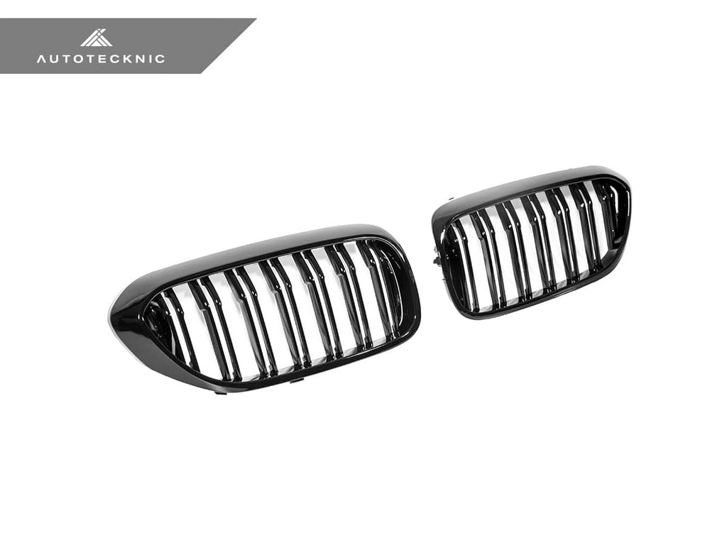 Kies-Motorsports AutoTecknic USA AutoTecknic Dual-Slats Gloss Black Front Grille Set - G30 5-Series Pre-LCI