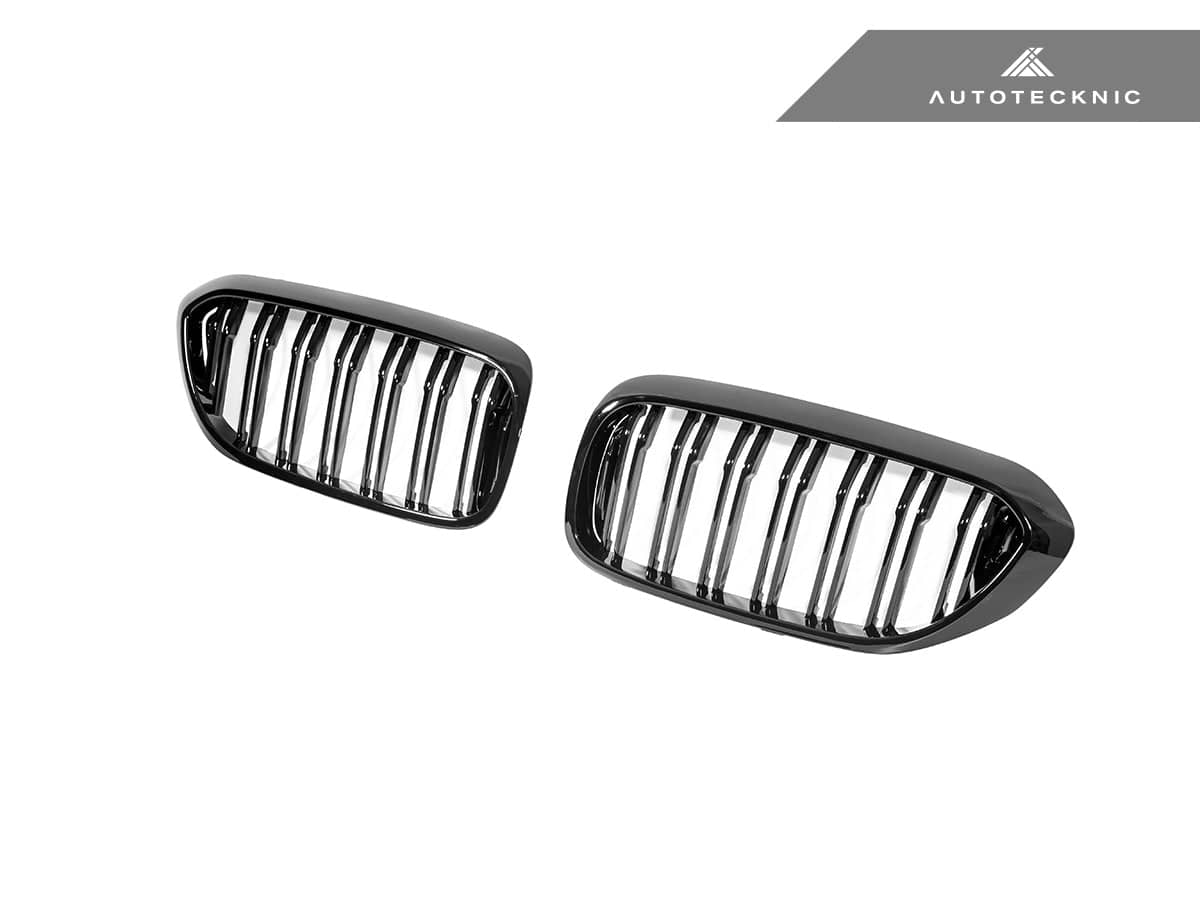 AutoTecknic Dual-Slats Gloss Black Front Grille Set - BMW G30 5-Series Pre-LCI Secondary image