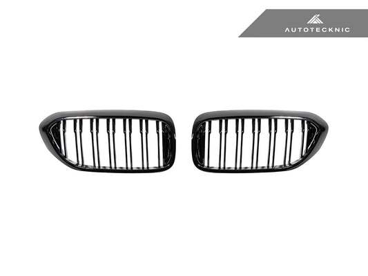 Kies-Motorsports AutoTecknic USA AutoTecknic Dual-Slats Gloss Black Front Grille Set - G30 5-Series Pre-LCI