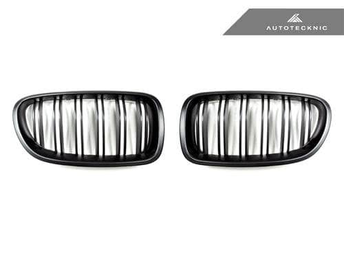 AutoTecknic Dual-Slats Stealth Black Front Grille Set - F10 5-Series | M5 Secondary image