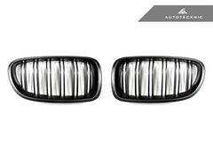 Kies-Motorsports AutoTecknic USA AutoTecknic Dual-Slats Stealth Black Front Grille Set - F10 5-Series | M5