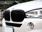 Kies-Motorsports AutoTecknic USA AutoTecknic Dual-Slats Stealth Black Front Grille Set - F15 X5 | F85 X5M & F16 X6 | F86 X6M