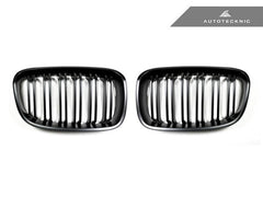Kies-Motorsports AutoTecknic USA AutoTecknic Dual-Slats Stealth Black Front Grille Set - F20 1-Series